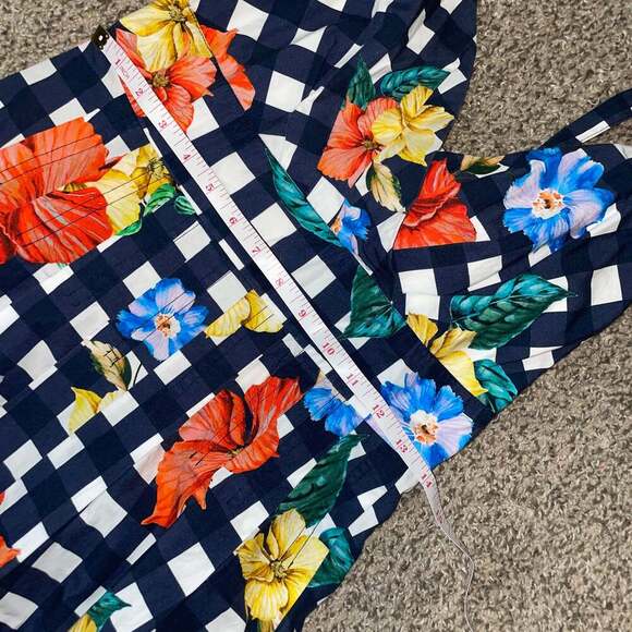 Boston Proper Gingham Wrap Belt Maxi Dress - Picture 3 of 4